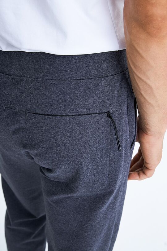 Stretch cotton slim fit sweatpants 4 | GREY/MELANGE | Audimas