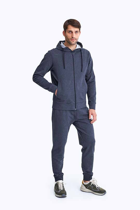 Organic cotton French terry full-zip hoodie 5 | GREY | Audimas