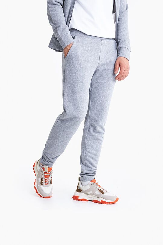 Organic cotton slim fit sweatpants 2 | GREY | Audimas