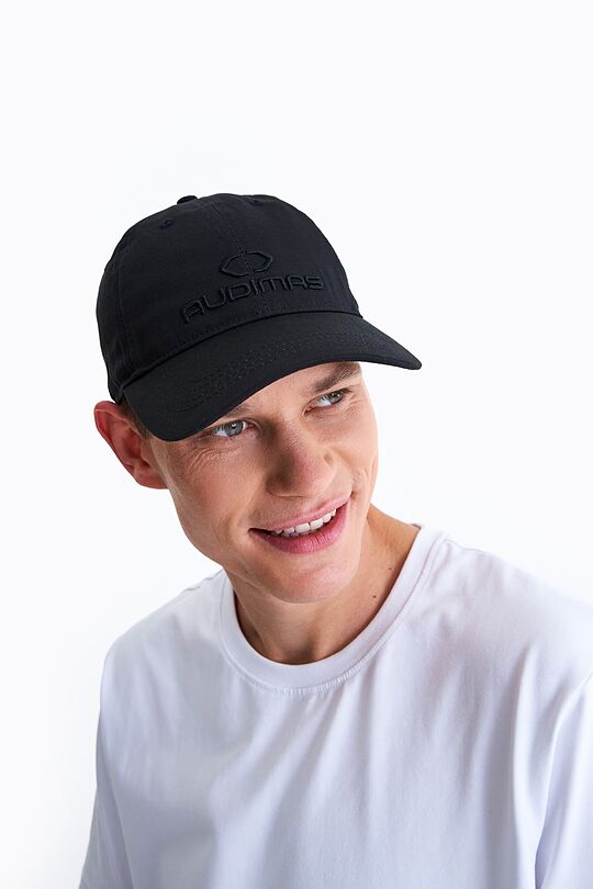 Cotton peaked cap 2 | BLACK | Audimas