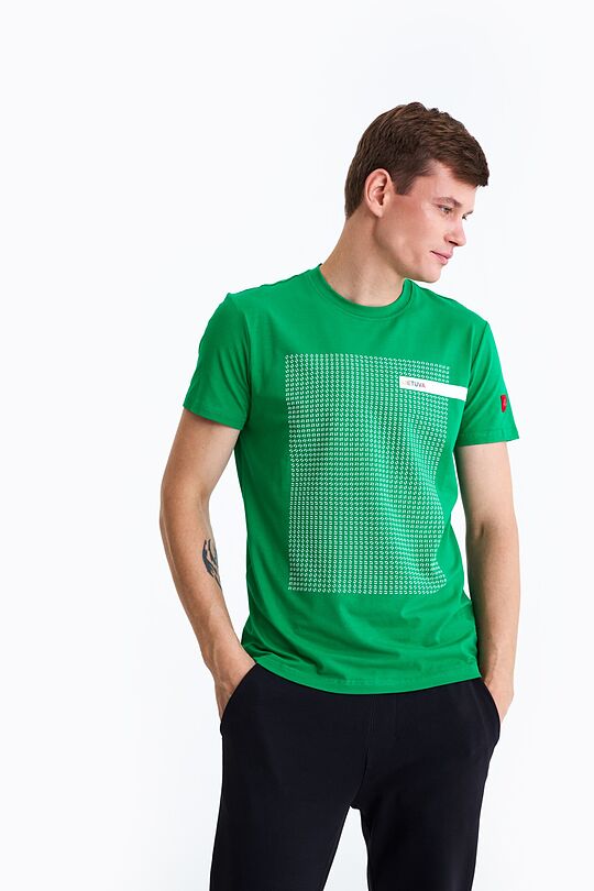 Cotton printed t-shirt 1 | GREEN | Audimas