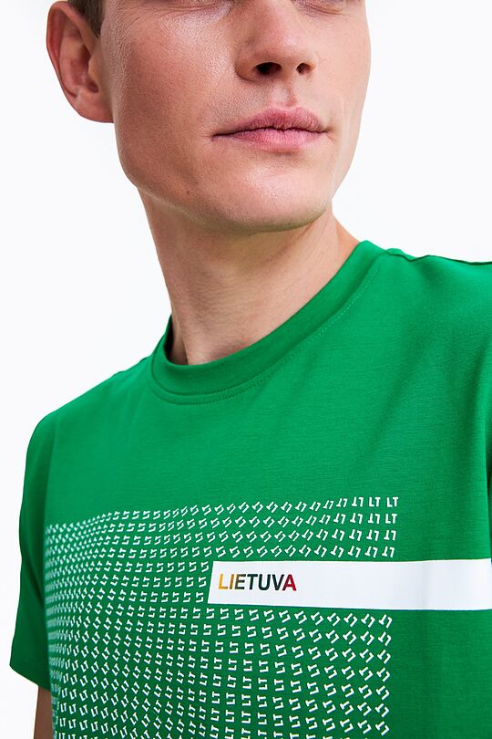 Cotton printed t-shirt 2 | GREEN | Audimas