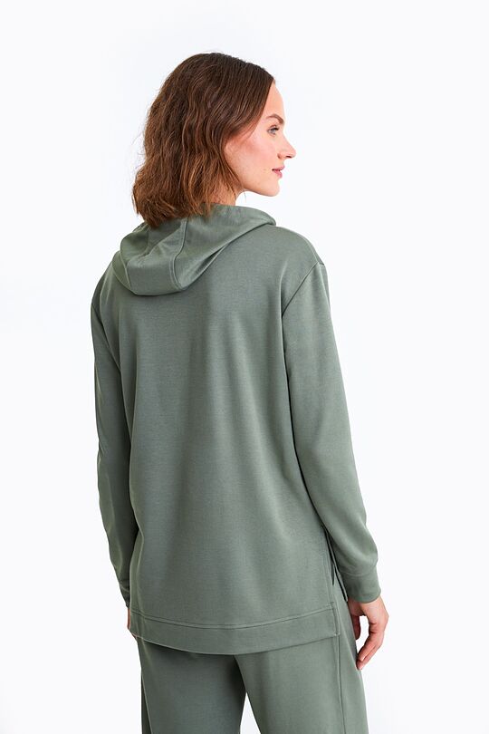 Hoodie with side slits 2 | GREEN/ KHAKI / LIME GREEN | Audimas