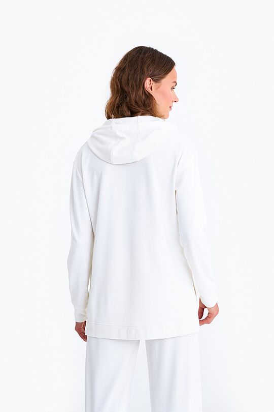 Hoodie with side slits 2 | WHITE | Audimas