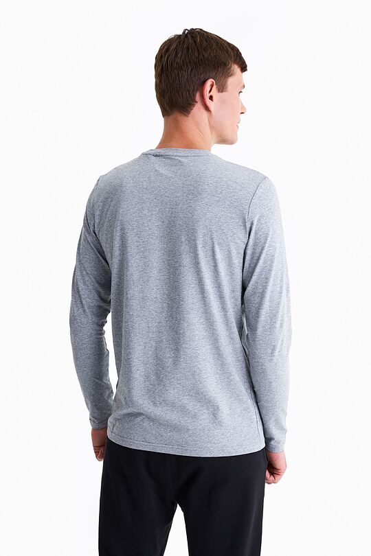 Organic cotton long sleeve t-shirt 2 | GREY/MELANGE | Audimas