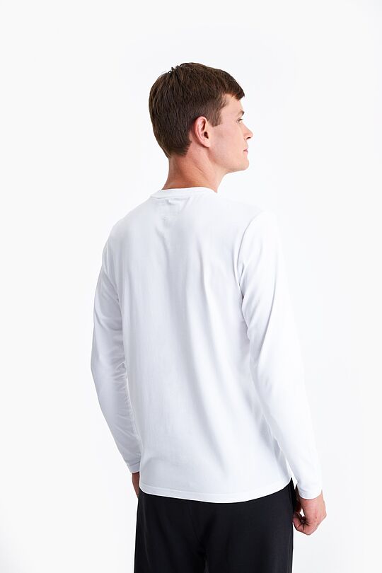 Cotton long sleeve t-shirt 2 | WHITE | Audimas