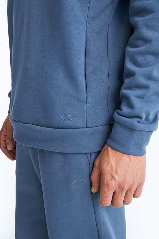 Oversized organic cotton hoodie 4 | BLUE | Audimas