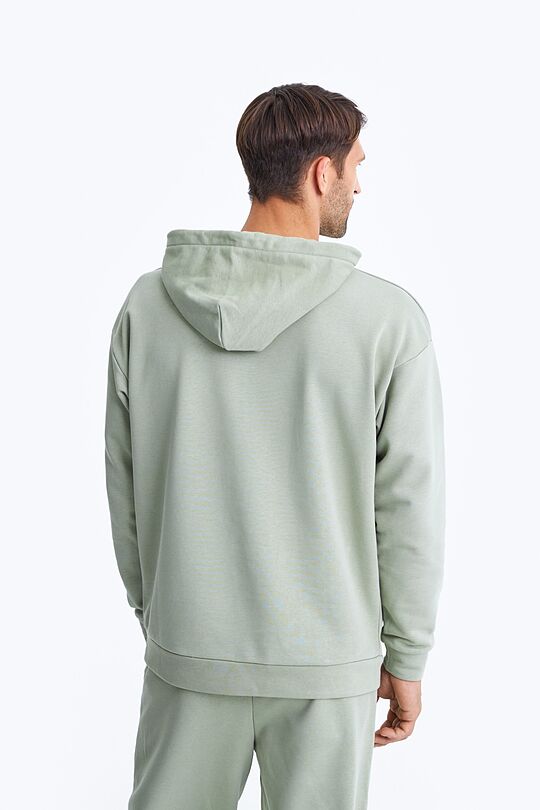 Oversized organic cotton hoodie 2 | GREEN/ KHAKI / LIME GREEN | Audimas