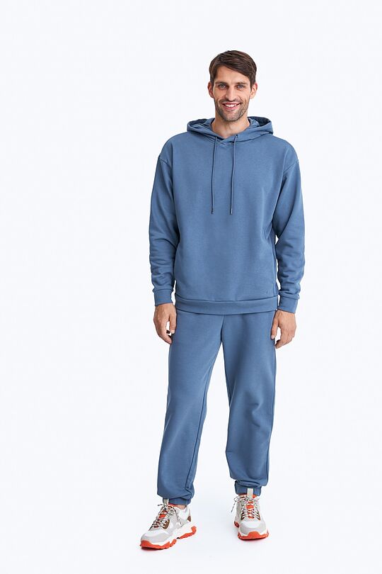 Organic cotton French terry sweatpants 1 | BLUE | Audimas