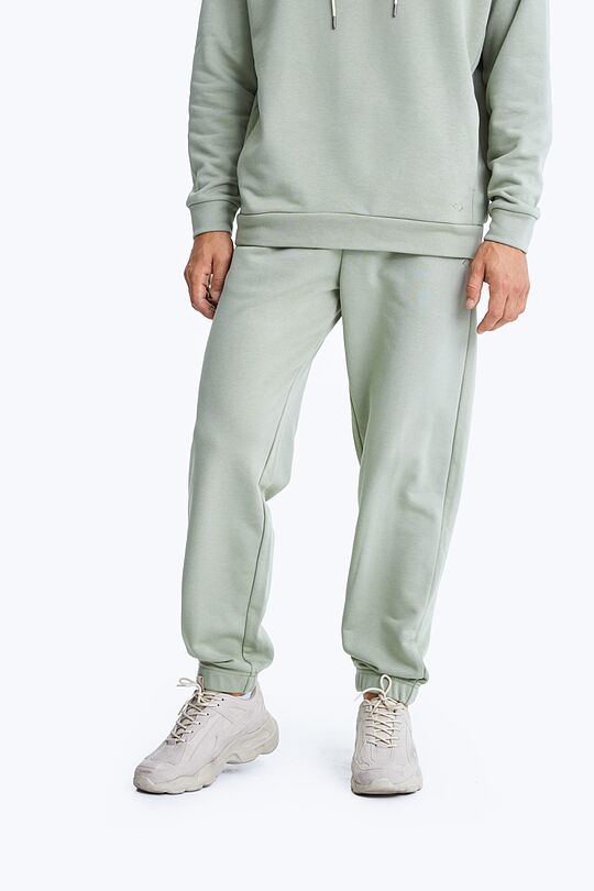 Organic cotton French terry sweatpants 2 | GREEN | Audimas