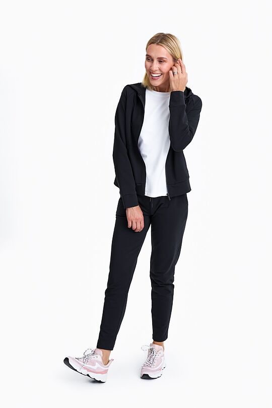 Organic cotton full-zip hoodie 4 | BLACK | Audimas