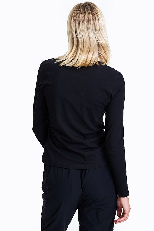 Organic cotton long sleeve top 2 | BLACK | Audimas