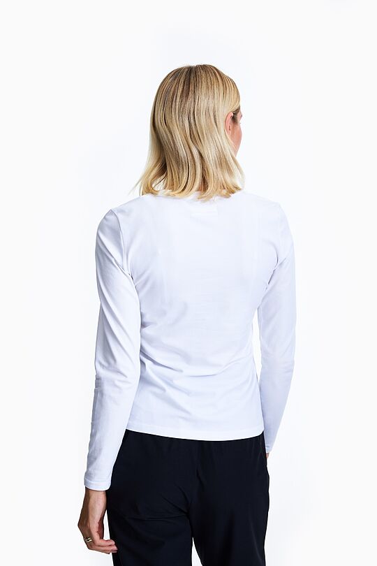 Organic cotton long sleeve top 2 | WHITE | Audimas