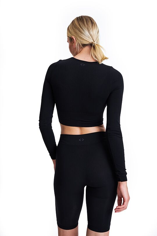 Seamless long sleeve top 2 | BLACK | Audimas