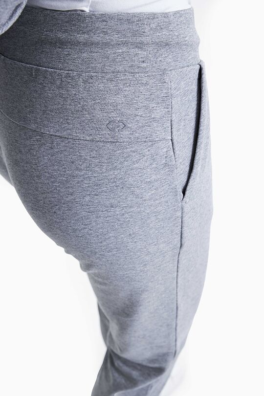 Organic cotton fitted sweatpants 4 | GREY/MELANGE | Audimas