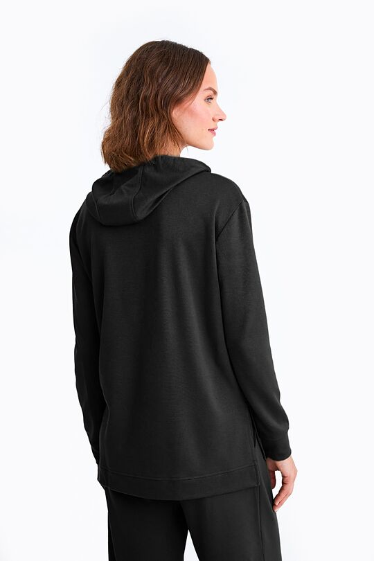 Hoodie with side slits 2 | BLACK | Audimas