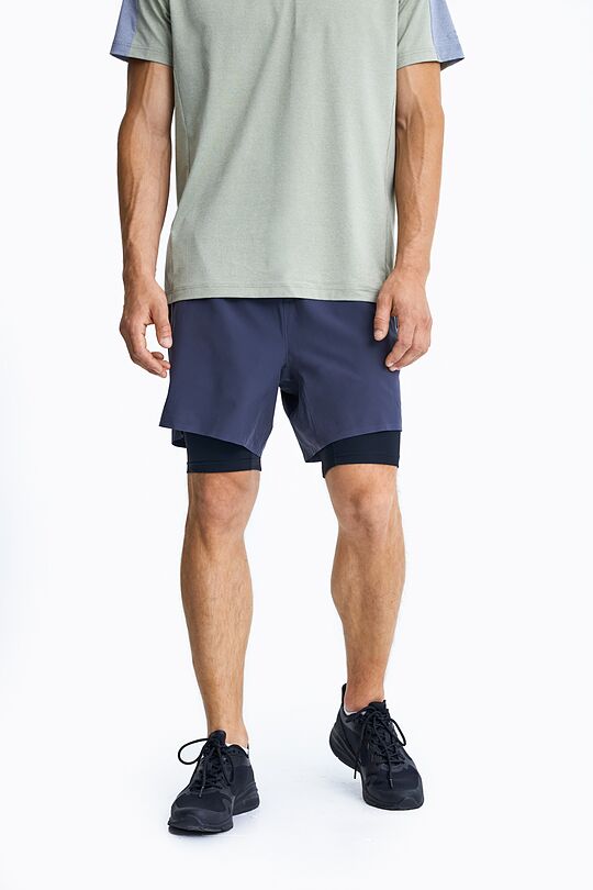 Double layer sports shorts 3 | GREY | Audimas