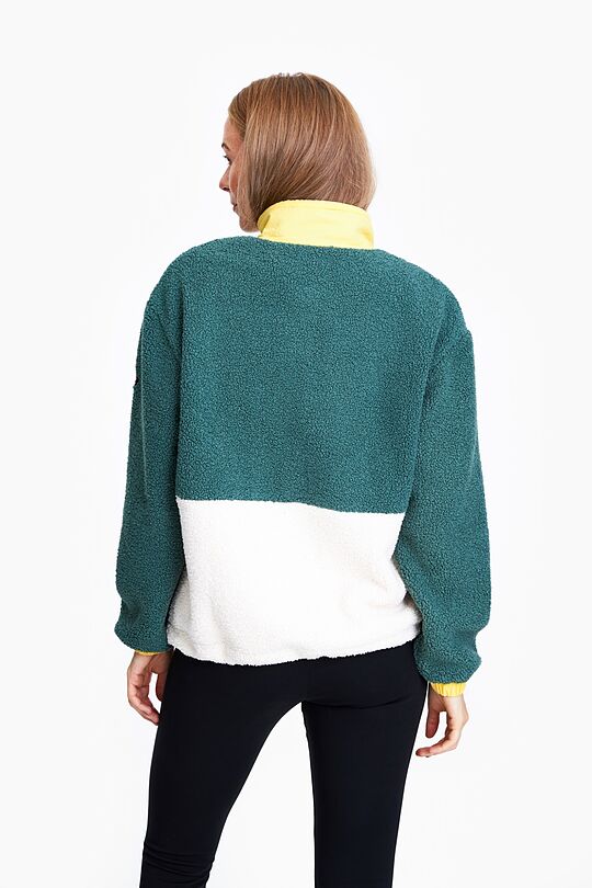 Warm fleece zip-through hoodie 8 | GREEN/ KHAKI / LIME GREEN | Audimas