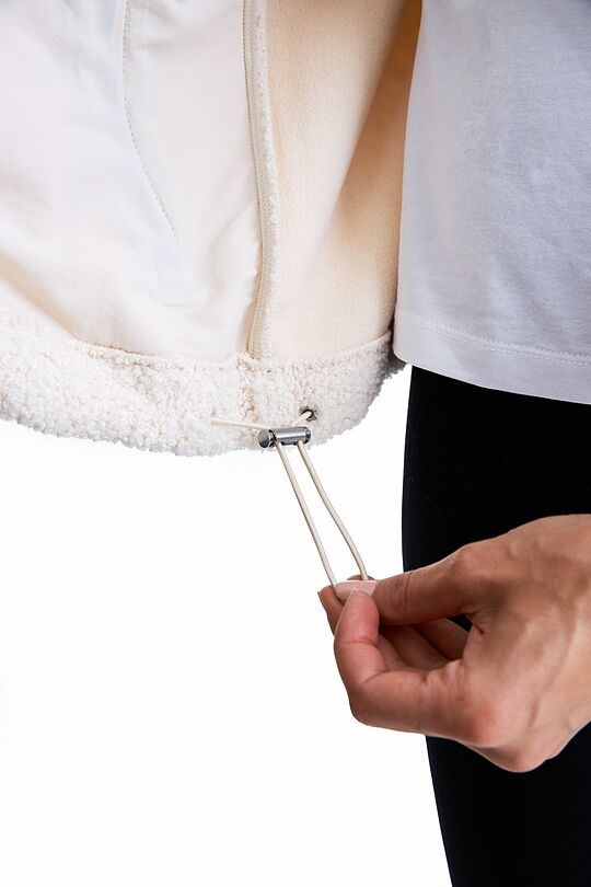 Warm fleece zip-through hoodie 6 | WHITE | Audimas