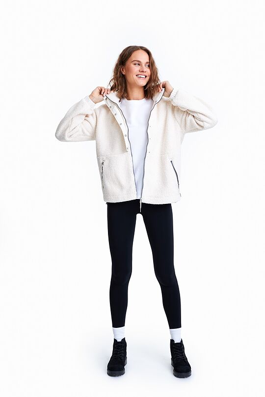 Warm fleece zip-through hoodie 7 | WHITE | Audimas