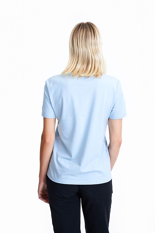 Organic cotton printed short sleeve top 2 | BLUE | Audimas