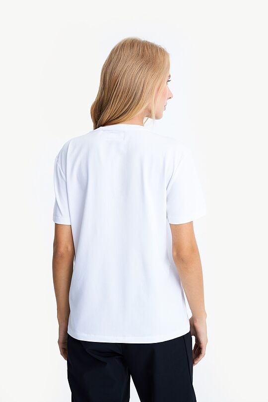 Organic cotton printed short sleeve top 3 | WHITE | Audimas
