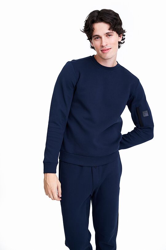 Organic cotton crewneck sweatshirt 1 | BLUE | Audimas