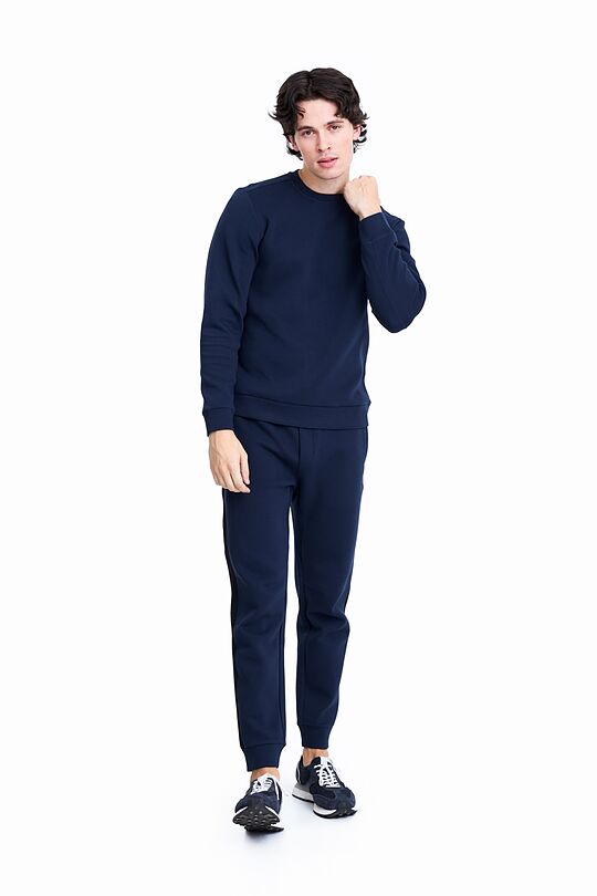 Organic cotton slim fit sweatpants 1 | BLUE | Audimas