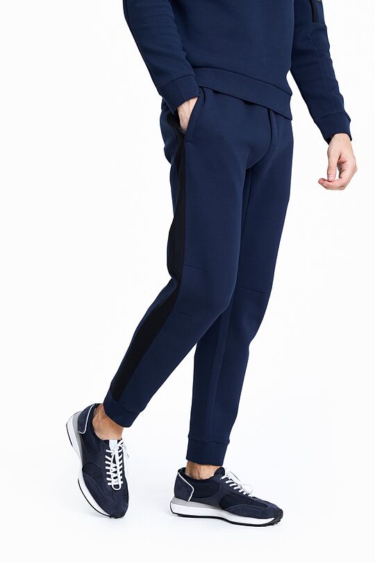 Organic cotton slim fit sweatpants 2 | BLUE | Audimas