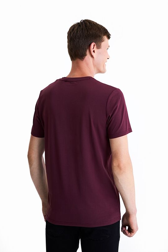 Stretch cotton t-shirt with print 2 | BORDO | Audimas