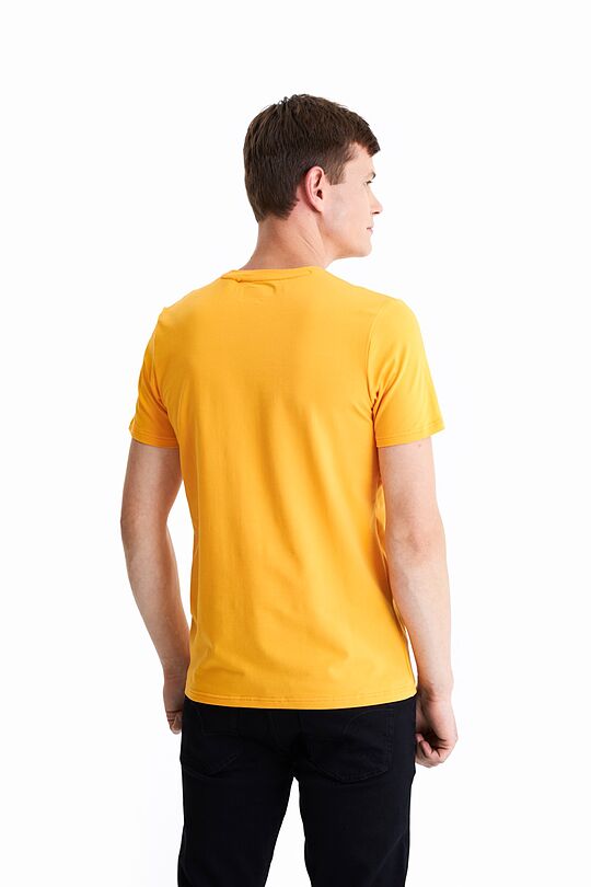 Stretch cotton t-shirt with print 3 | YELLOW/ORANGE | Audimas
