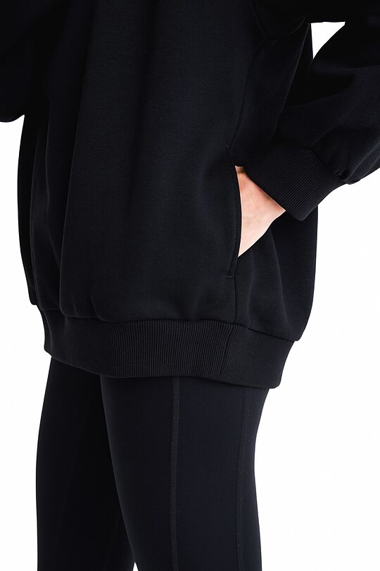 Organic cotton fleece sweatshirt 4 | BLACK | Audimas