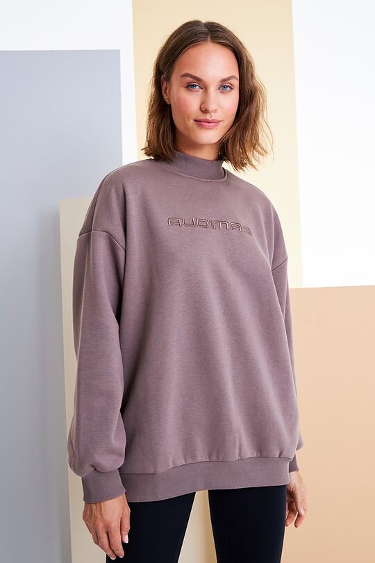 Organic cotton crewneck 1 | BROWN | Audimas
