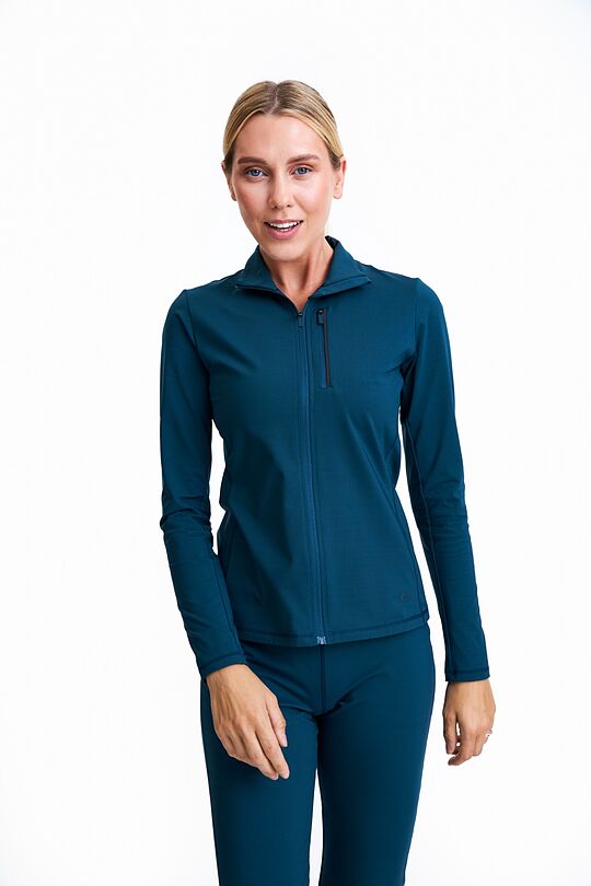 Stretch zip-through sweatshirt 1 | GREEN | Audimas