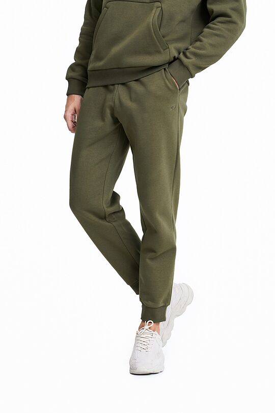 Cotton terry sweatpants 2 | GREEN/ KHAKI / LIME GREEN | Audimas