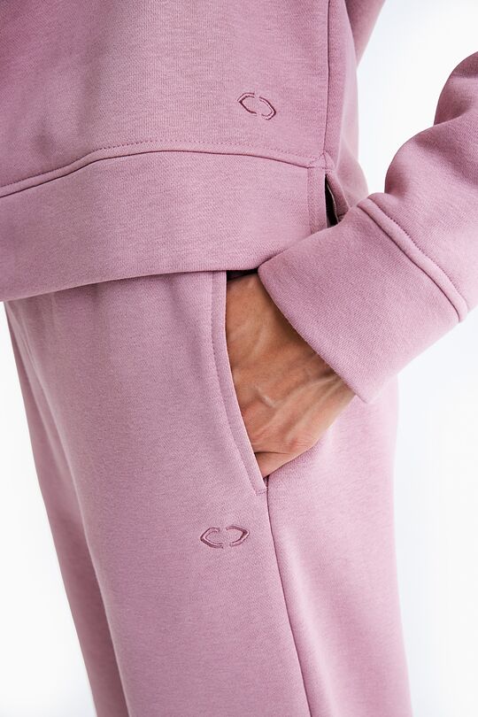 Organic cotton fleece sweatpants 5 | PINK | Audimas