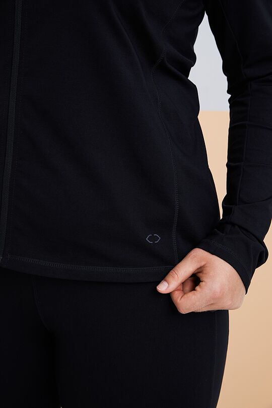Stretch zip-through sweatshirt 5 | BLACK | Audimas