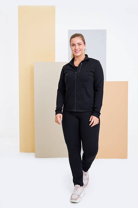 Stretch zip-through sweatshirt 6 | BLACK | Audimas