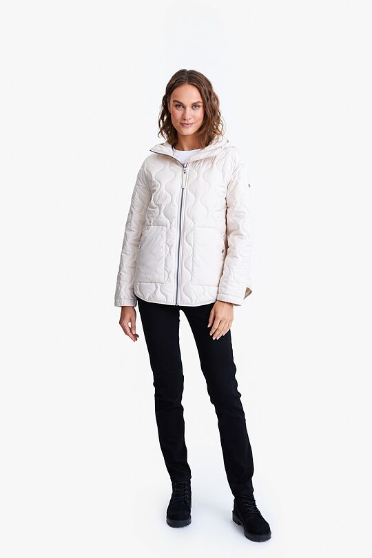 Short oversized quilted jacket 5 | WHITE | Audimas