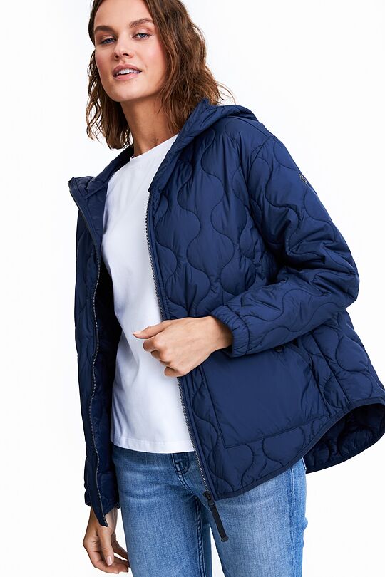 Short oversized quilted jacket 4 | BLUE | Audimas