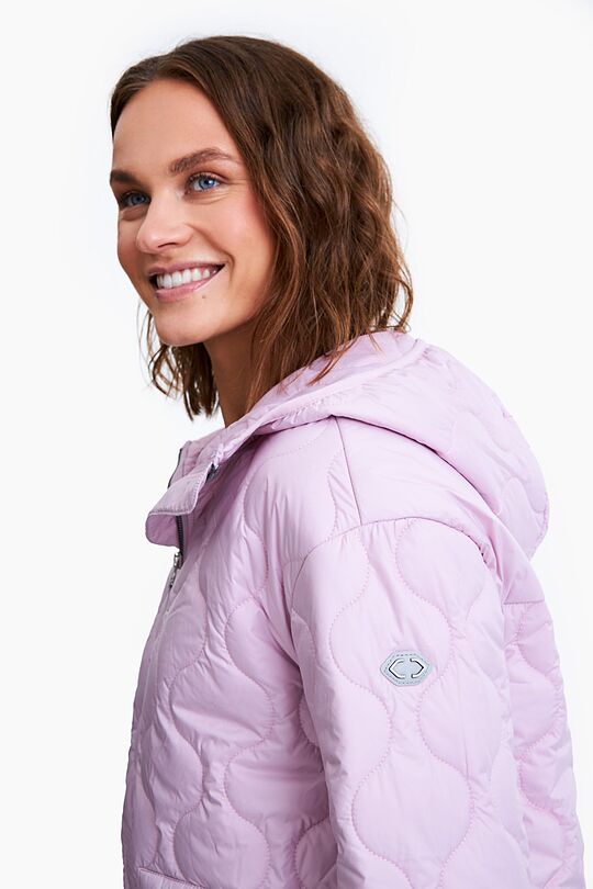Short oversized quilted jacket 3 | PINK | Audimas