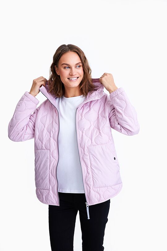 Short oversized quilted jacket 4 | PINK | Audimas