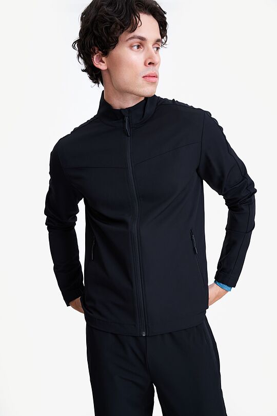 Stretch zip-through sweatshirt 1 | BLACK | Audimas