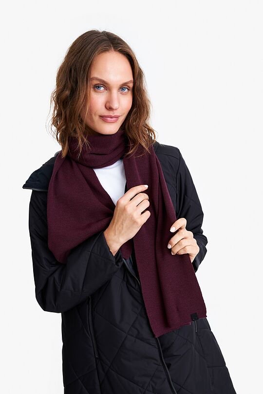 Knitted scarf with merino wool 3 | BORDO | Audimas