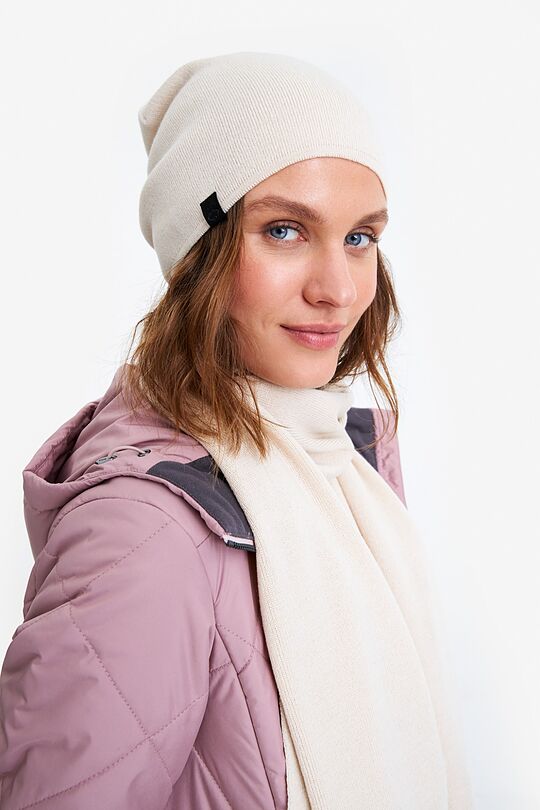 Knitted hat with merino wool 2 | Cream | Audimas