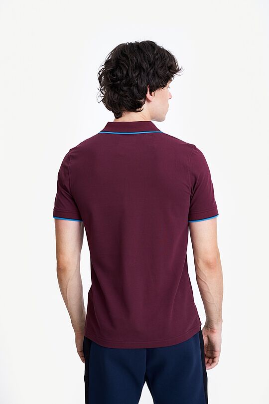 Organic cotton polo t-shirt 3 | BURGUND | Audimas