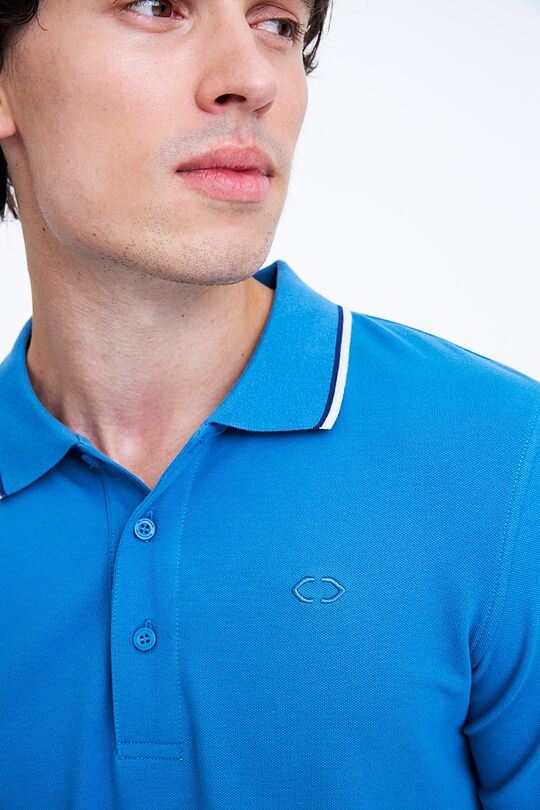 Organic cotton polo t-shirt 3 | BLUE | Audimas