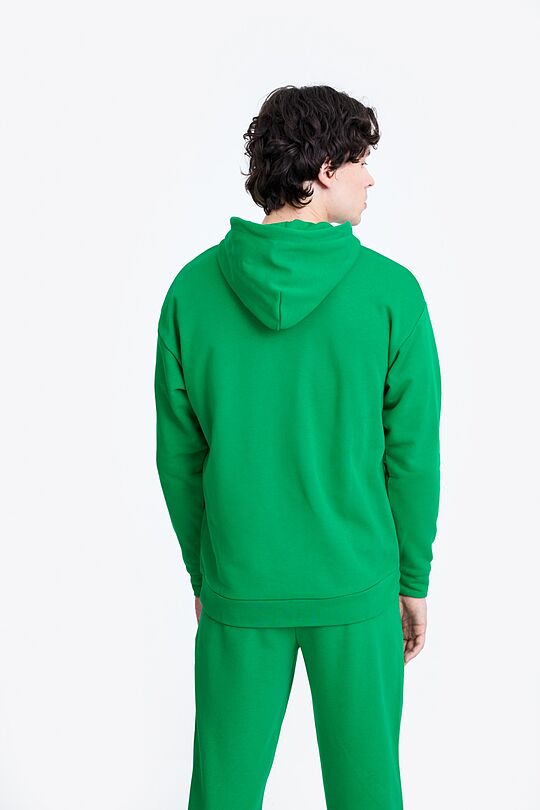 Oversized organic cotton hoodie 2 | GREEN | Audimas