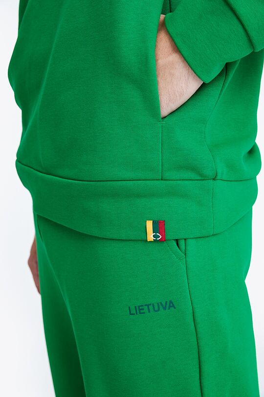 Organic cotton French terry sweatpants 4 | GREEN | Audimas