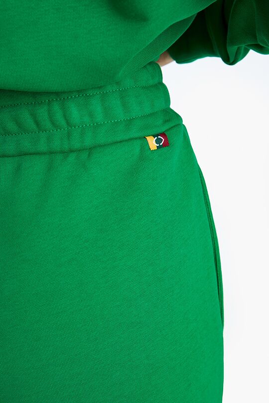 Organic cotton French terry sweatpants 5 | GREEN | Audimas